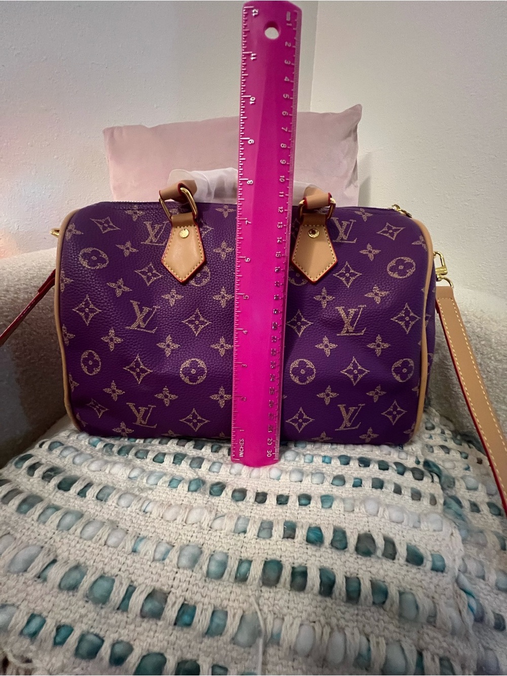 INSPIRED Purple Monogram Bandoulière Crossbody with Pouch - Picture 10 of 14